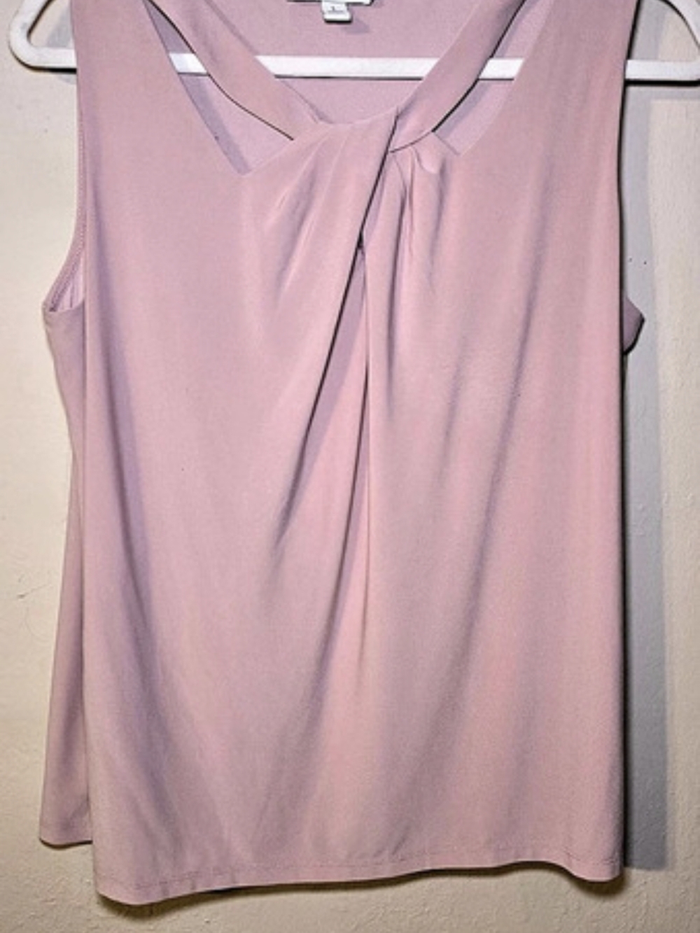 Nine West Twist-Front Sleeveless Blouse Pink Size Large